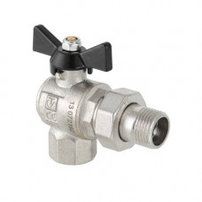 Кран шаровой полнопроходной угловой VALTEC PERFECT VT.327.N (ВР/НР-американка, ручка-бабочка)
